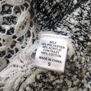 Sweaters - Adorable Boucle Sweater W/ Open Lace Back Sweaters - Adorable Boucle Sweater W/ Open Lace Back